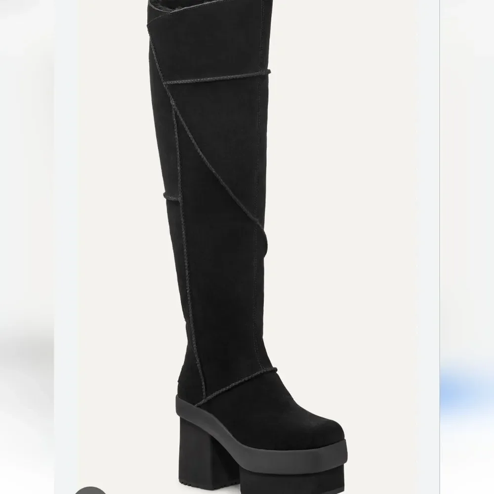 Ugg New Heights Platform XTra Boots- Black‎